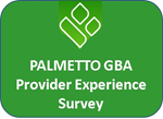 Palmetto GBA Provider Experience Survey Button. Links to https://www.surveymonkey.com/r/JPYHTDN